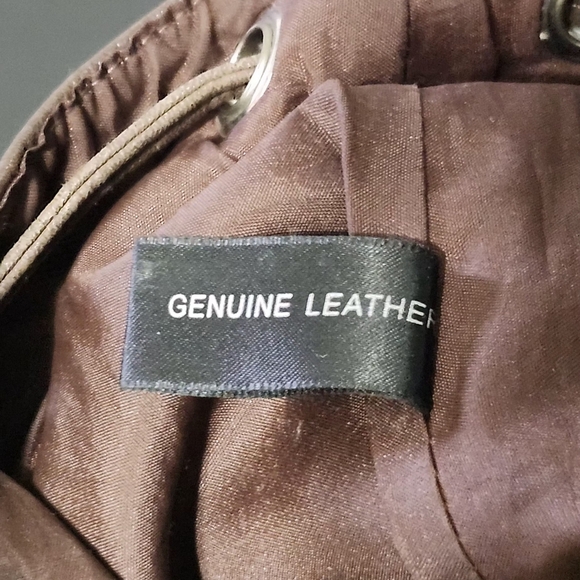 Giani Bernini Chocolate Leather Backpack - Picture 7 of 8